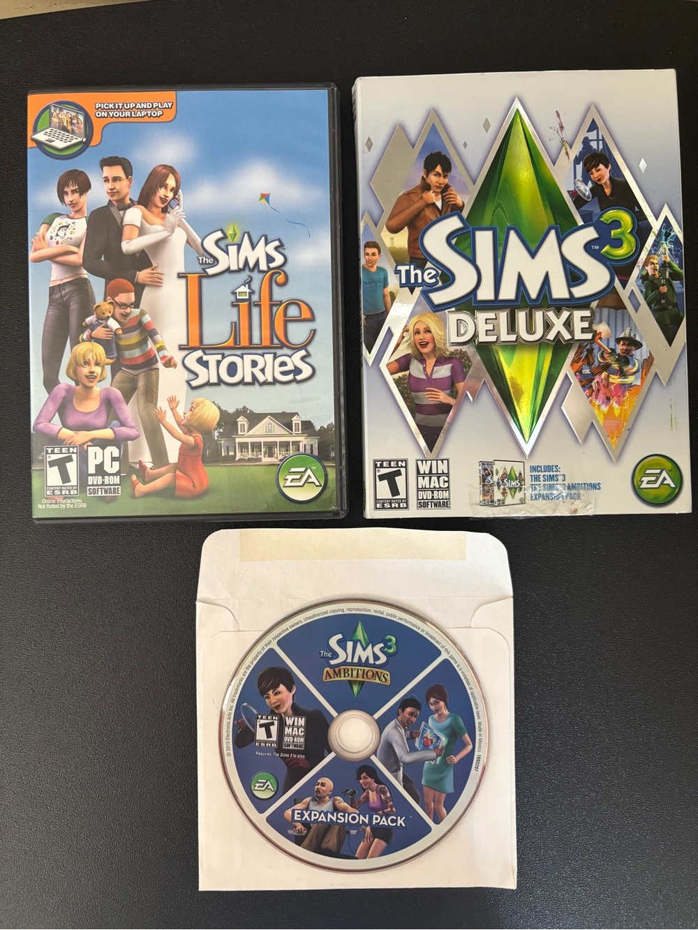 Lot of 3 The Sims DVD/ROM Software Discs